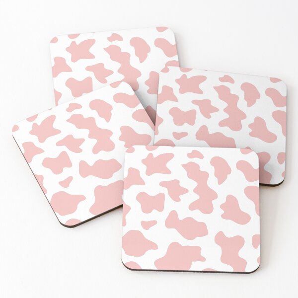 Item preview, aesthetic indie kidcore cow print seamless pattern coral pink designed and sold by mikrocosmox.