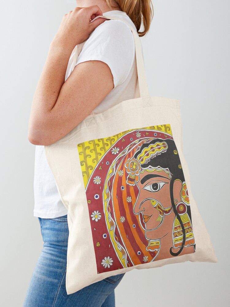 Rajasthani folk woman Tote Bag by Suraj Jai Krishna - Pixels