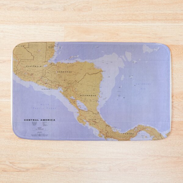 Item preview, Central America Map (1990) Vintage Latin America Countries Atlas designed and sold by BravuraMedia.