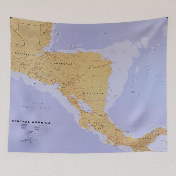 Item preview, Central America Map (1990) Vintage Latin America Countries Atlas designed and sold by BravuraMedia.