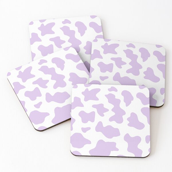 Item preview, aesthetic indie kidcore cow print seamless pattern lavender purple designed and sold by mikrocosmox.