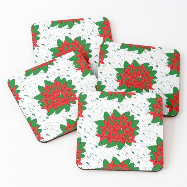 Item preview, Red flame of the woods flower pattern  designed and sold by FamilyCurios.