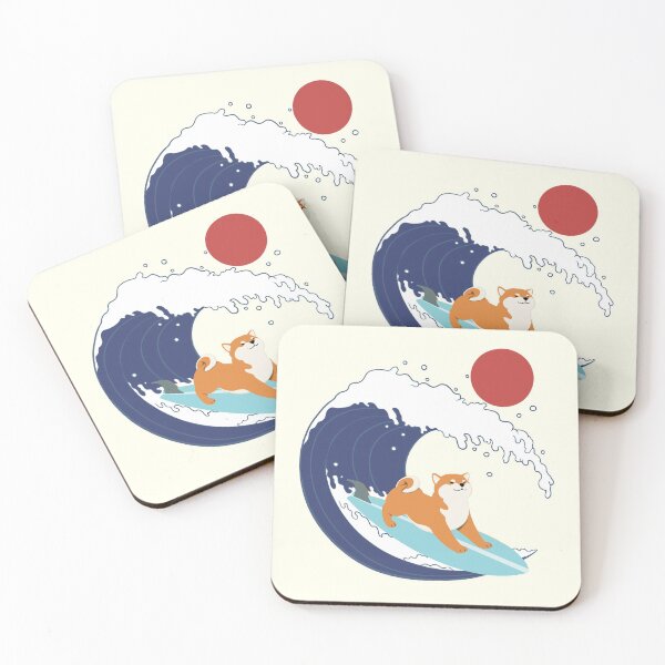 Item preview, Let's Surf Shiba designed and sold by bignosework.