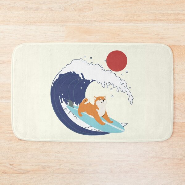 Item preview, Let's Surf Shiba designed and sold by bignosework.