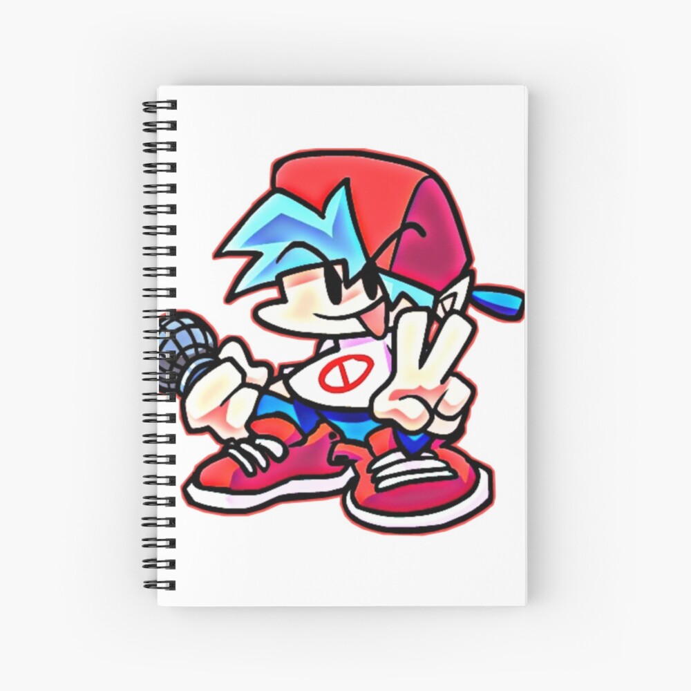 "Fnf Boyfriend Friday Night Funkin" Spiral Notebook By Dizzaa | Redbubble