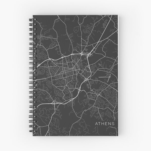Item preview, Athens Map, USA - Gray designed and sold by MainStreetMaps.