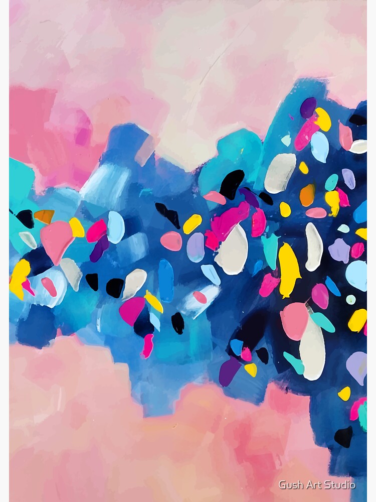 "Modern Pink Abstract Painting 2, Colorful Contemporary Painting