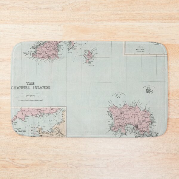 Item preview, Old Channel Islands Map (1904) Vintage Guernsey & Jersey Isle Atlas designed and sold by BravuraMedia.