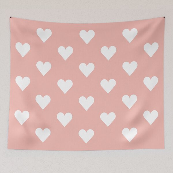 Item preview, Medium WHITE & BABY PINK LOVE HEARTS designed and sold by RachelMacht.