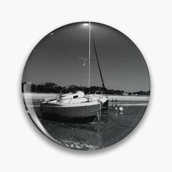 Item preview, boats laying on the beach in black white designed and sold by FotoMahieu.