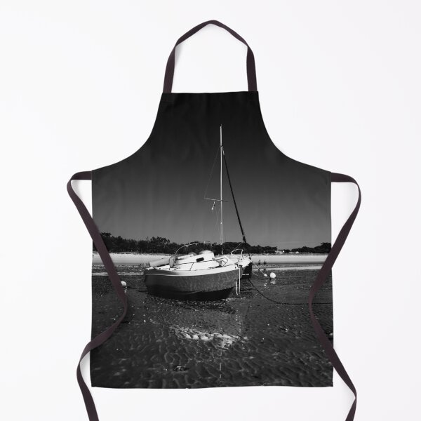 Item preview, boats laying on the beach in black white designed and sold by FotoMahieu.