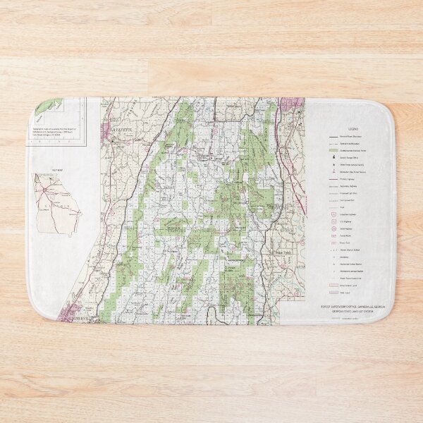 Item preview, Chattahoochee National Forest Map (1982) Georgia Woodland Park Atlas designed and sold by BravuraMedia.