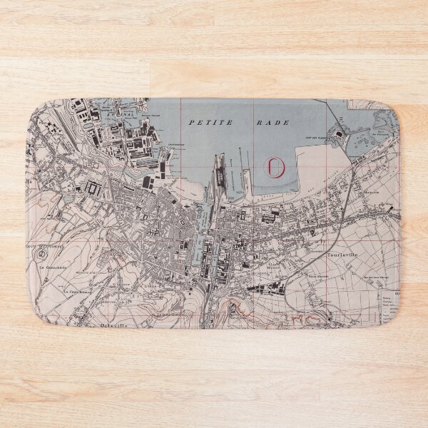 Item preview, Old Cherbourg France Map (1943) Vintage Normandy City Atlas designed and sold by BravuraMedia.