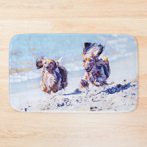 Item preview, Dachshund Through the Sand Funny Abstract Beach Dog Meme 1 designed and sold by PeriodicLabel.