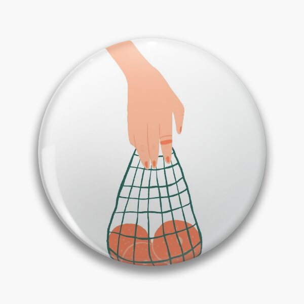 Item preview, Hand holding a string bag full of fruits designed and sold by mikhaleeevich.