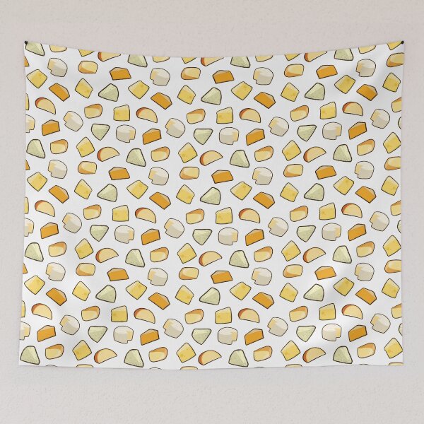 Item preview, Cute cartoon cheese assortment pattern designed and sold by Picklejuiceshop.