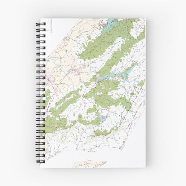 Item preview, Cherokee National Forest Map (1985) Vintage Tennessee Woodland Park Atlas designed and sold by BravuraMedia.