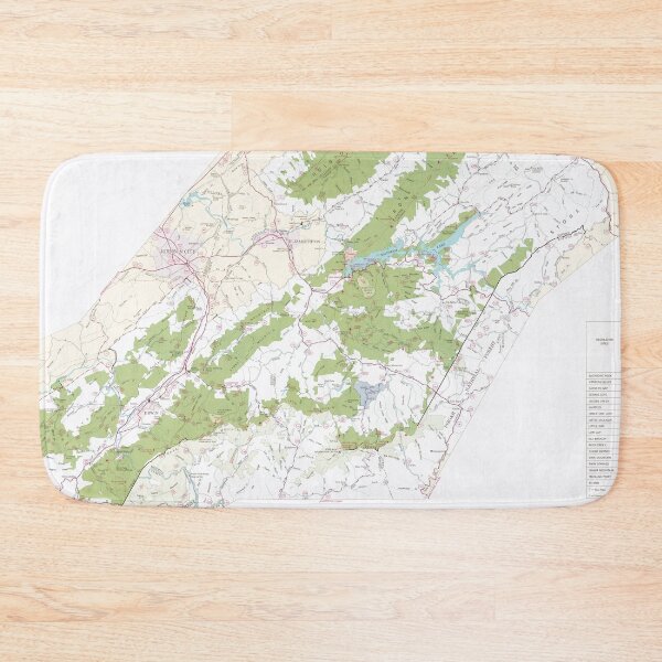 Item preview, Cherokee National Forest Map (1985) Vintage Tennessee Woodland Park Atlas designed and sold by BravuraMedia.