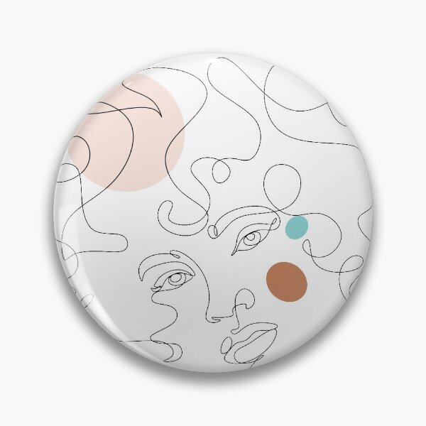 Item preview, Face of an Afro American woman line art designed and sold by OneLinePrint.