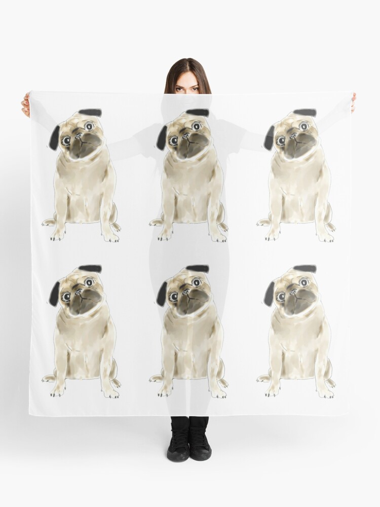 pug dog scarf