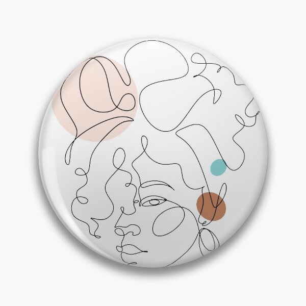 Item preview, Face of an Afro American woman with a turban in a modern abstract minimalist one line style. designed and sold by OneLinePrint.
