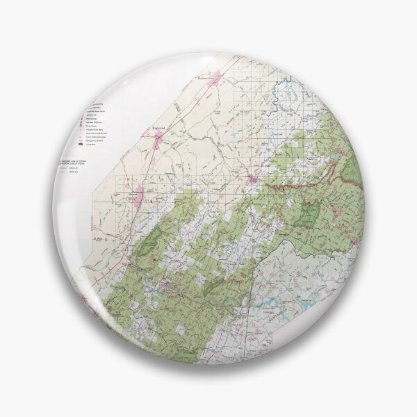 Item preview, Cherokee National Forest Map (1996) Vintage Tennessee Woodland Park Atlas  designed and sold by BravuraMedia.