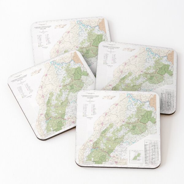 Artikelvorschau, Cherokee National Forest Karte (1996) Vintage Tennessee Woodland Park Atlas entworfen und verkauft von BravuraMedia.