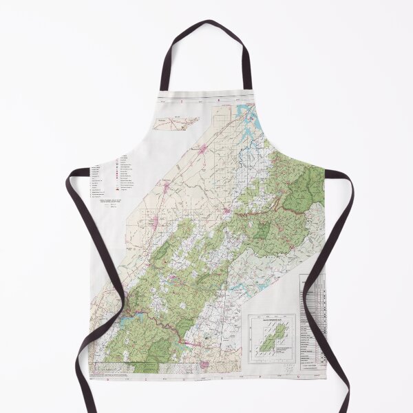 Item preview, Cherokee National Forest Map (1996) Vintage Tennessee Woodland Park Atlas designed and sold by BravuraMedia.