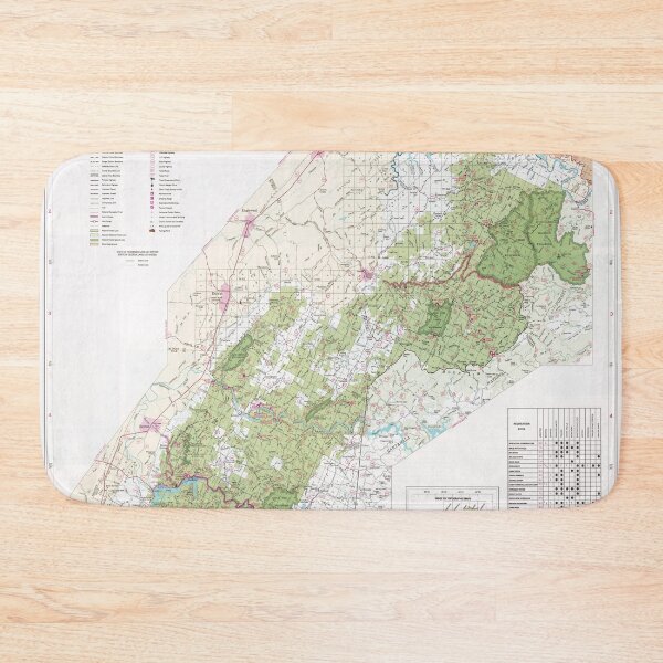 Item preview, Cherokee National Forest Map (1996) Vintage Tennessee Woodland Park Atlas  designed and sold by BravuraMedia.