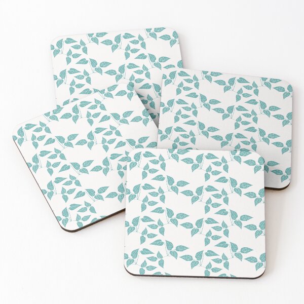 Item preview, green seamless leaves patterns designed and sold by T-Project.
