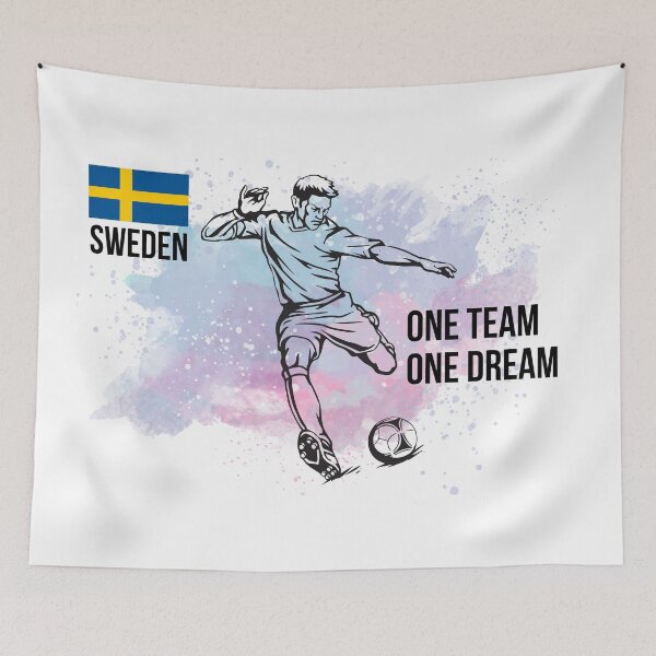 Item preview, Swedish Football Player Kicking the Football - Football designed and sold by cravingmart.