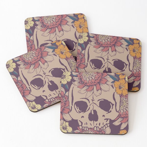 Item preview, Flower Skull Pattern designed and sold by maeroks.