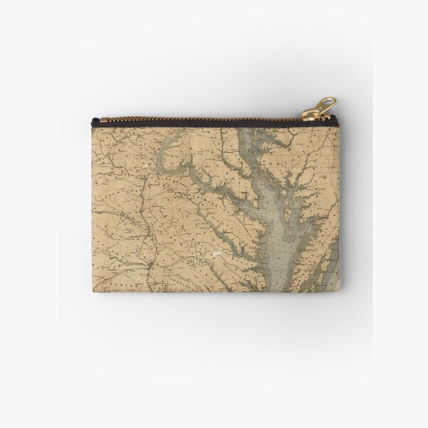 Item preview, Old Chesapeake Bay Map (1861) Vintage Coastal Virginia Atlas designed and sold by BravuraMedia.