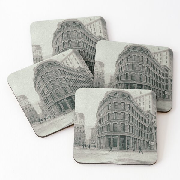 Item preview, Old Flat Iron Building at Corner of Franklin and Devonshire Boston Massachusetts designed and sold by Stephen Orsillo.