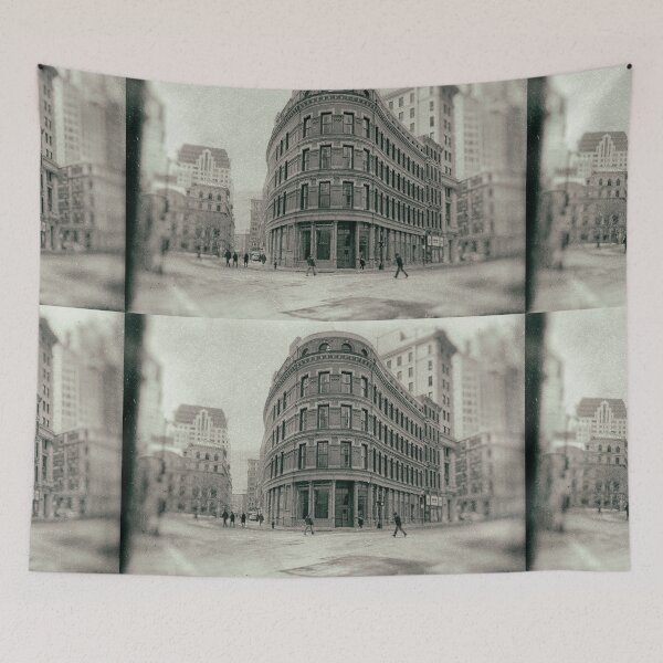 Item preview, Old Flat Iron Building at Corner of Franklin and Devonshire Boston Massachusetts designed and sold by Stephen Orsillo.