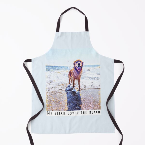 Item preview, My Beech Loves the Beach Golden Retriever Funny Abstract Dog Meme designed and sold by PeriodicLabel.