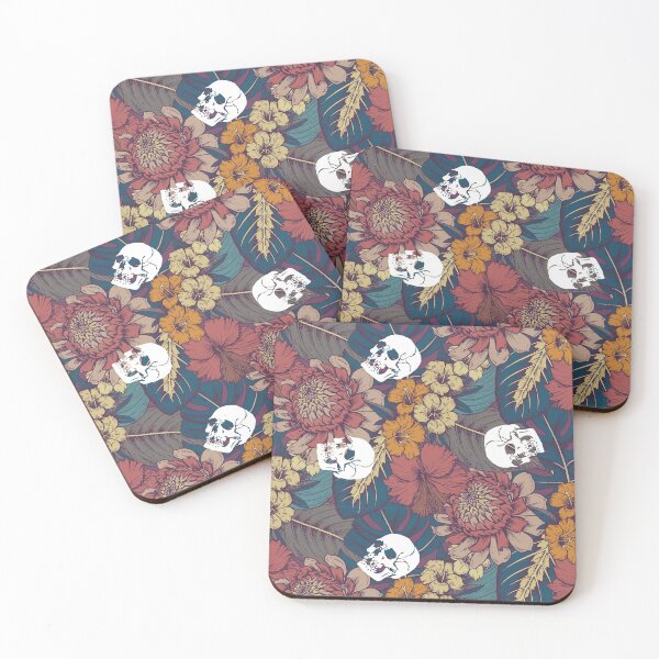 Item preview, Flower Skull Pattern designed and sold by maeroks.
