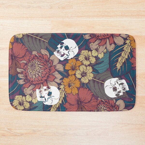 Item preview, Flower Skull Pattern designed and sold by maeroks.