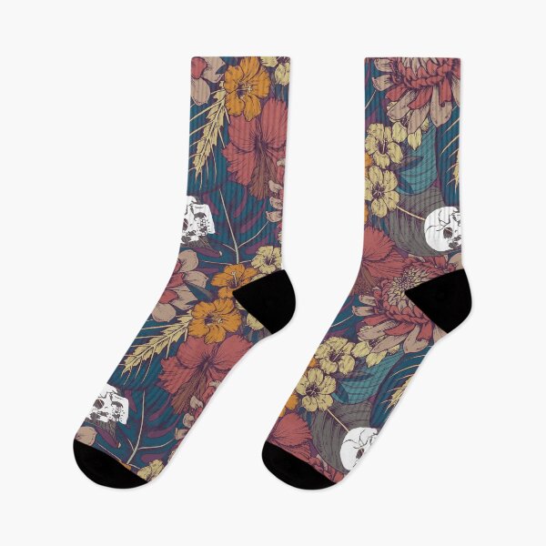 Item preview, Flower Skull Pattern designed and sold by maeroks.