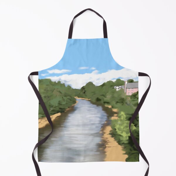 Item preview, Pink house on the river bank designed and sold by LYNN COSTELLOE.