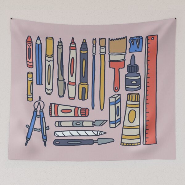 Item preview, Art Supplies Collage Pink designed and sold by nina-aagaard.