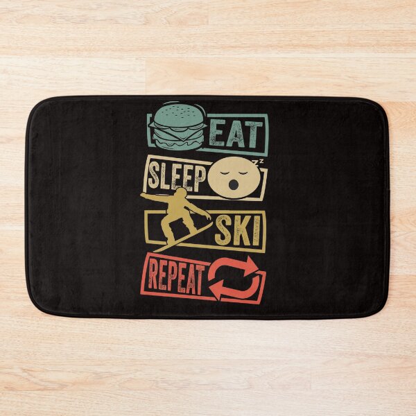 Item preview, Eat Sleep Ski Repeat retro snowboarding lover designed and sold by Majesticoo.