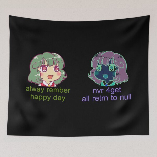 Item preview, my double pack of pls rember happy day yuuka kazami and the dark reverse / touhou meme designed and sold by RansRoom.