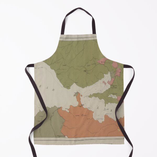Item preview, Old Clear Lake Geology Map (1887) Vintage Bass Capital of the West Geological Atlas designed and sold by BravuraMedia.