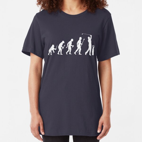 Funny Evolution Of Golf Slim Fit T-Shirt