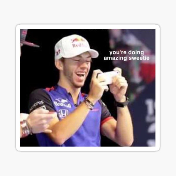 Aperçu de l'œuvre Pierre Gasly Formula One Reaction Meme créée et vendue par formula1memes.
