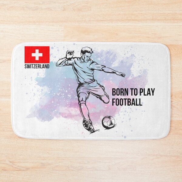 Artikelvorschau, Schweizer Fussballspieler Kicking the Football - Fussball entworfen und verkauft von cravingmart.