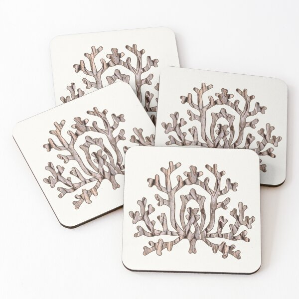 Item preview, Driftwood Coral Tree - neutral brown beige - Vicki Hadfield designed and sold by Printable Pressies.