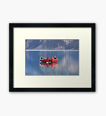 Red Canoes Framed Print