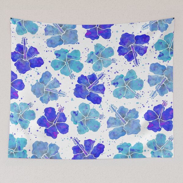 Item preview, Blue Hibiscus Pattern designed and sold by GrousyGirl.